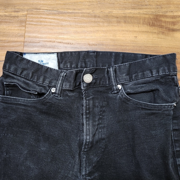 H&M Slim Coupe Etroite & Denim Black Skinny Jeans Size 30/34 - Picture 5 of 6